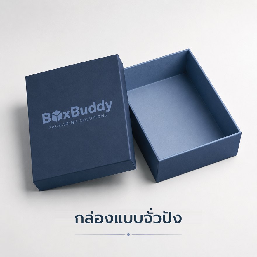 กล่องแบบจั่วปัง ฝาครอบแยกชิ้น